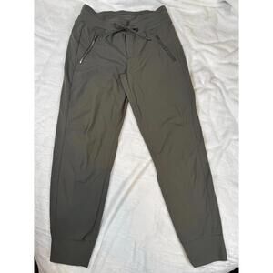 Athleta Pants Womens 4 Olive Green Headlands Hybrid Zip Cargo Tight Stretch EUC